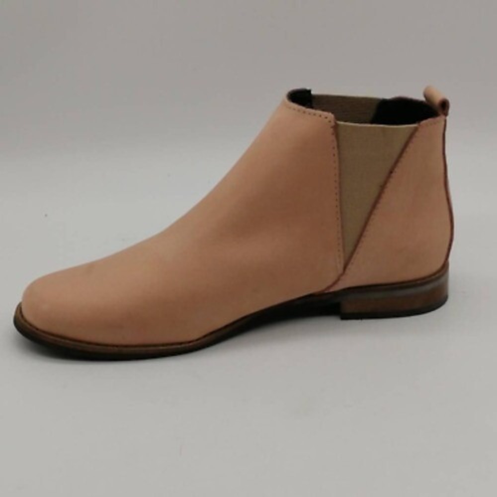 Marc Joseph Shoes Womens Ankle Booties Beige Block Heels Round Toe 5.5